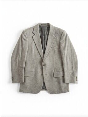 Vintage 38R Just For Men Shop Gray Wool Sport Coat Blazer 100% Pure Wool